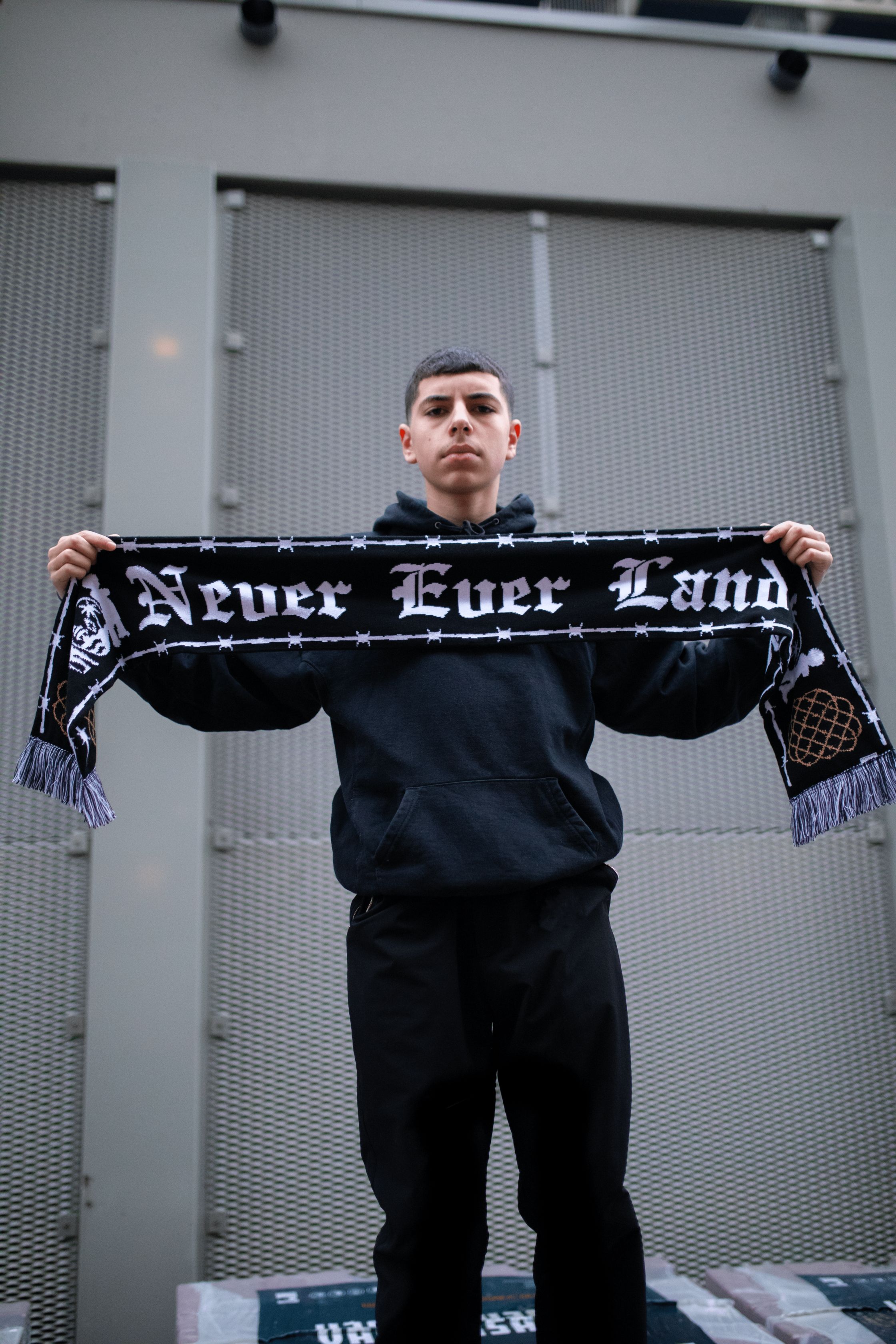 Football Scarf (Black/White) – NeverEverLandINC